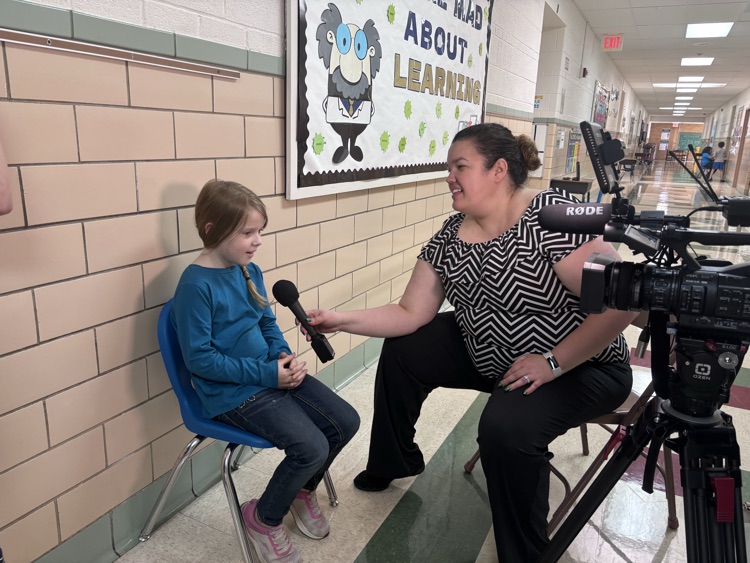 Mrs. Strode's class did amazing with the KSN camera crew today. They had to say their name, age and a question. 