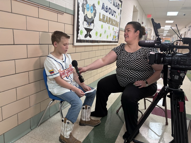 Mrs. Strode's class did amazing with the KSN camera crew today. They had to say their name, age and a question. 