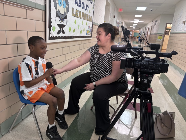 Mrs. Strode's class did amazing with the KSN camera crew today. They had to say their name, age and a question. 