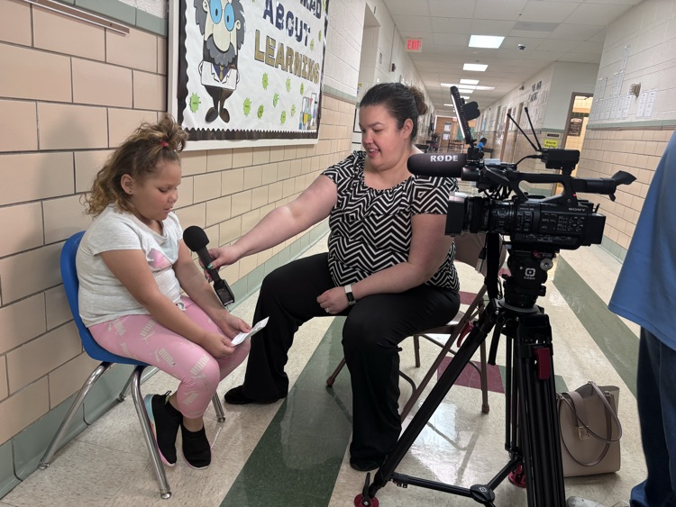 Mrs. Strode's class did amazing with the KSN camera crew today. They had to say their name, age and a question. 