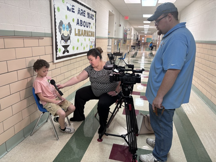 Mrs. Strode's class did amazing with the KSN camera crew today. They had to say their name, age and a question. 
