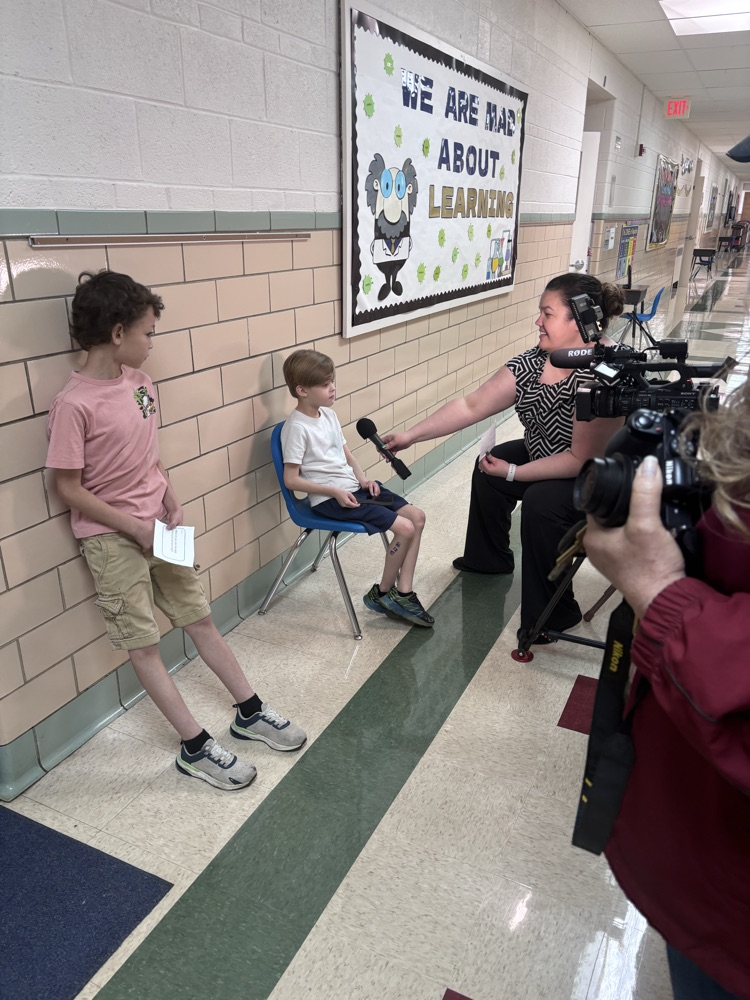 Mrs. Strode's class did amazing with the KSN camera crew today. They had to say their name, age and a question. 