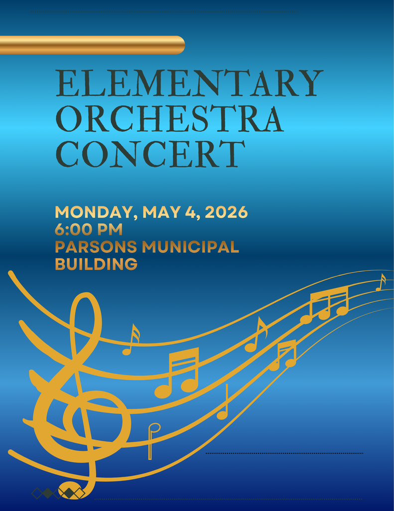 Garfield and Guthridge Orchestra Concert 05.04.26 at 6:00 PM at the Parsons Municipal Building