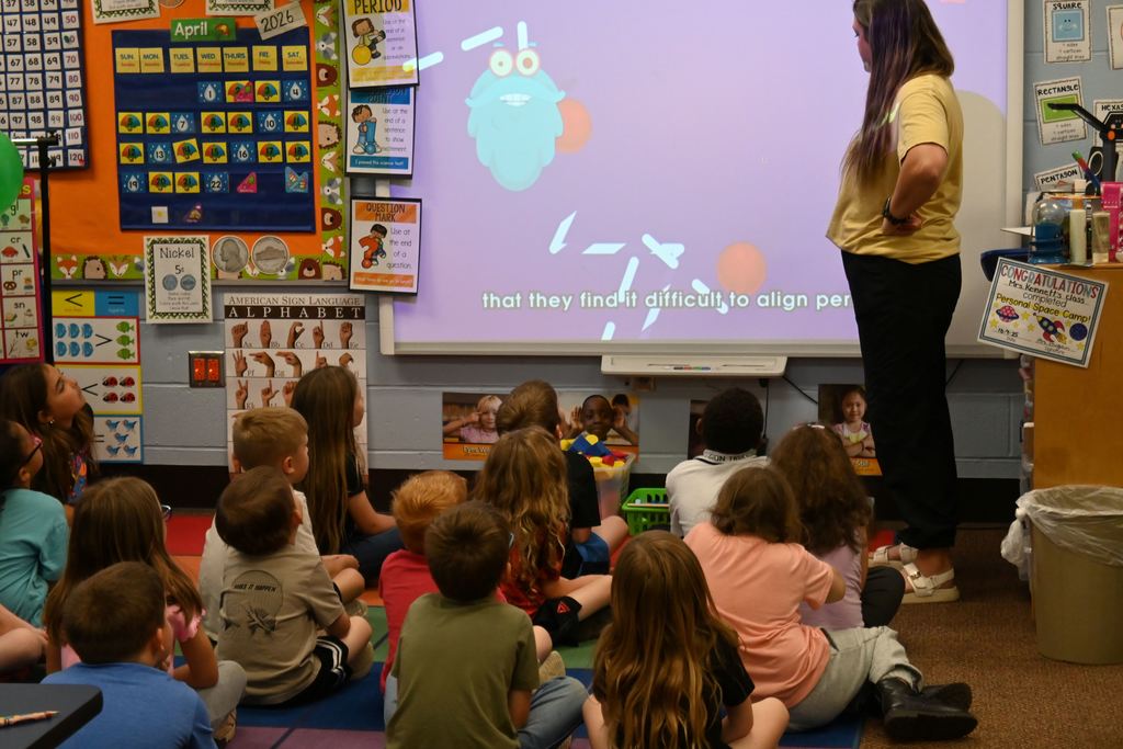 Students learn about rain and other weather.