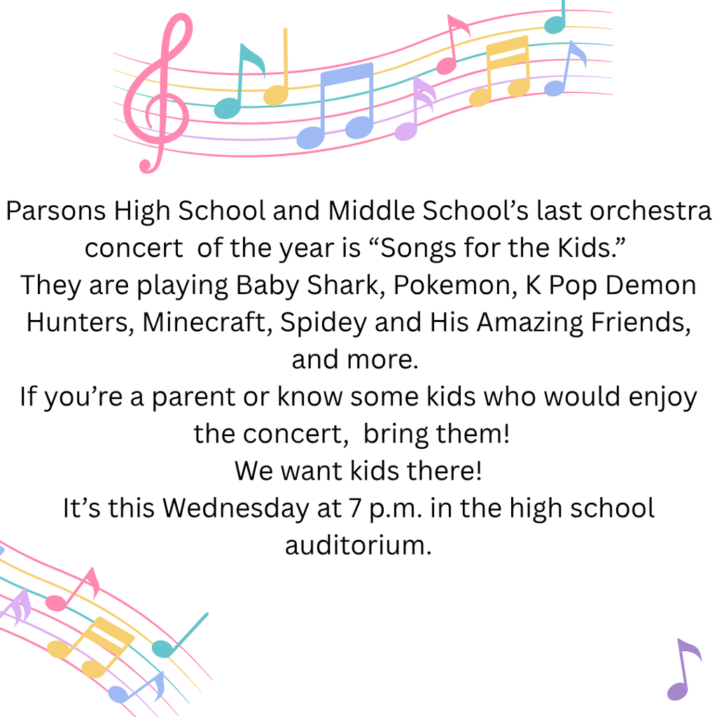 The last orchestra concert of the year is for kids. It's at 7 p.m. Wednesday.