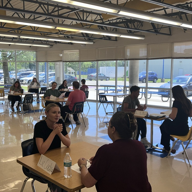 group shot in cafeteria 