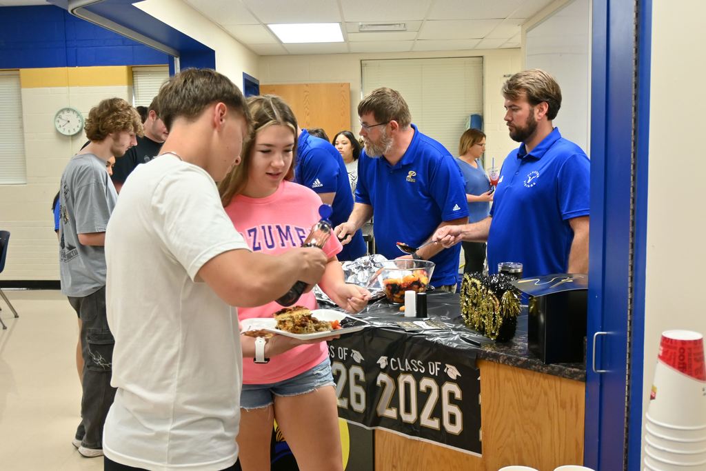 Seniors are served breakfast by admin.