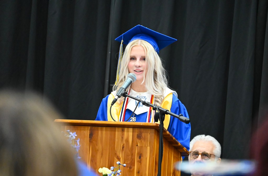 Sadie Ray gives her speech.