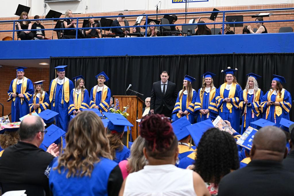 The top 10 percent of the senior class was recognized.