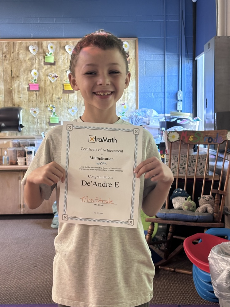 He passed all his multiplication facts on Xtra Math!! Way to go !