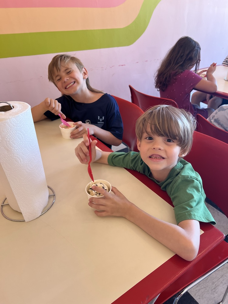 The kids enjoyed their trip to Cherry on Top for all their hard work this year!!