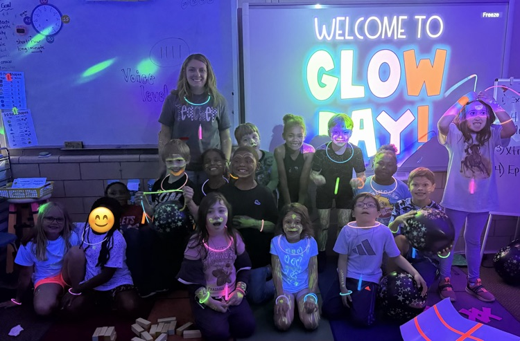 Glow Day fun in our classroom today
