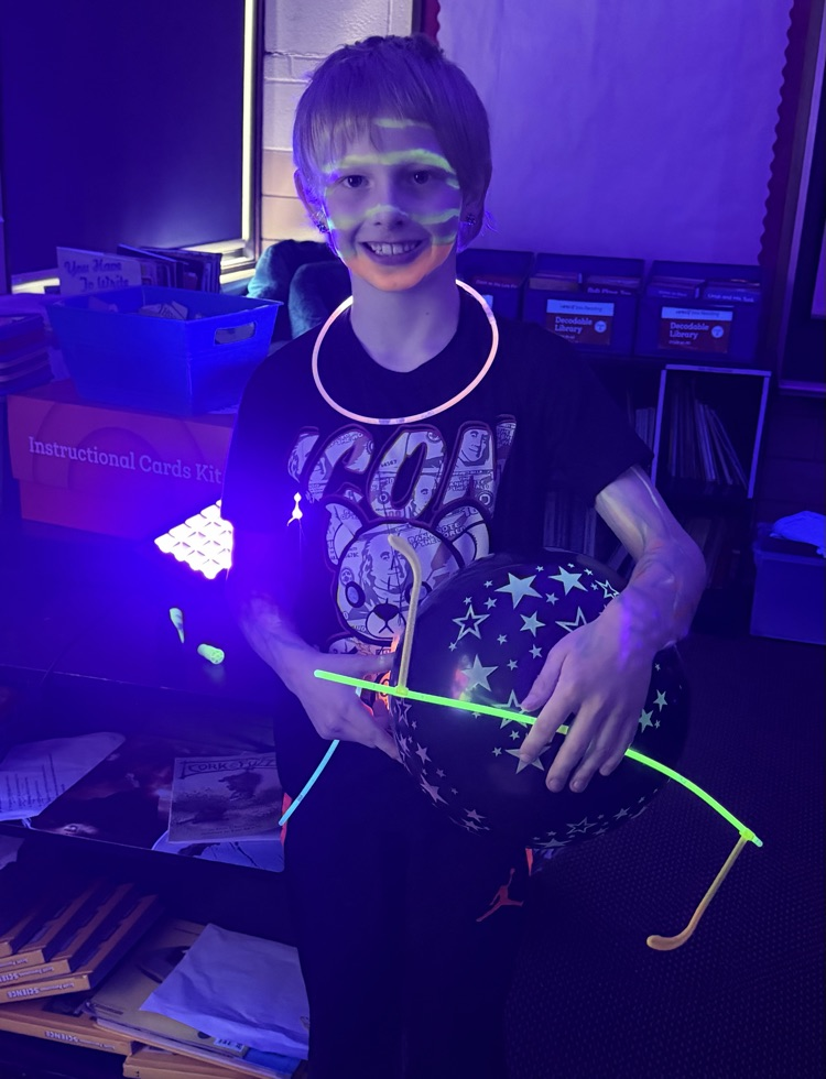 Glow Day fun in our classroom today