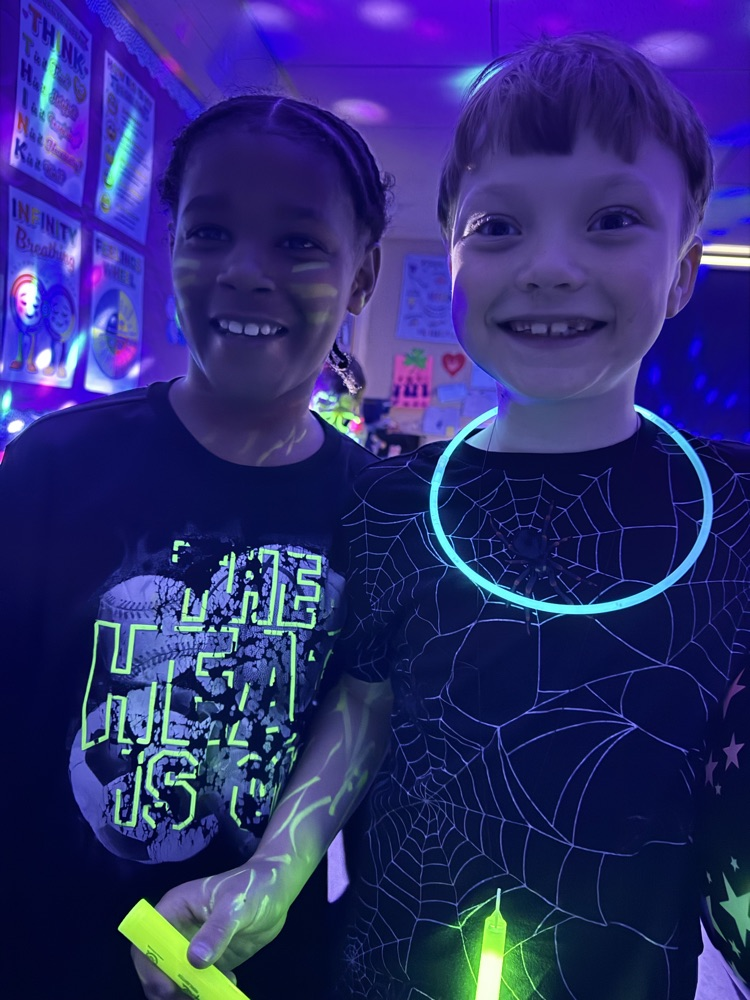 Glow Day fun in our classroom today