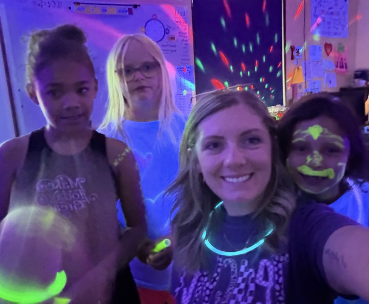 Glow Day fun in our classroom today