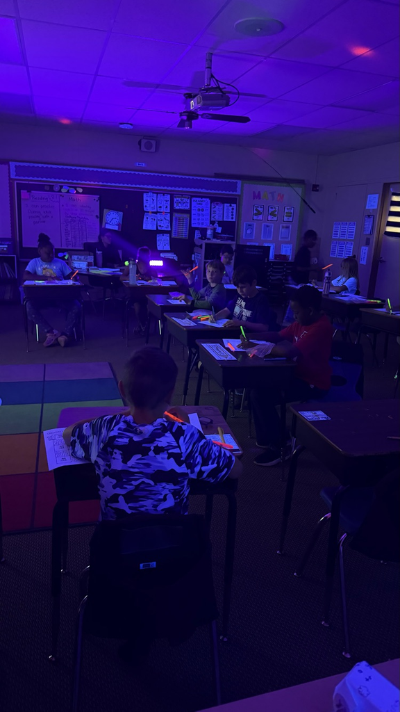 Glow Day fun in our classroom today