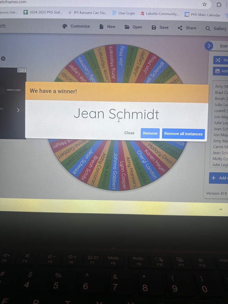 Congratulations to Jean Schmidt for winning the Dustkickers’ 50/50 cash raffle!! Thank you to all who continue to support PHS and the dance team. The girls are off to camp July 20th! We’ll post updates then.