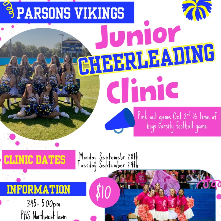 Junior cheer clinic flier 2026