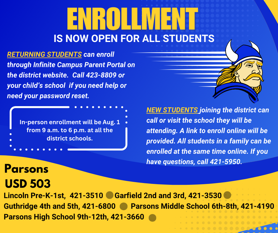 Enrollment details are highlighted.