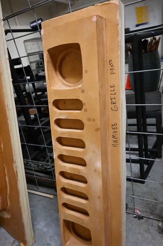 A mold for the front grill of the Humvee. 