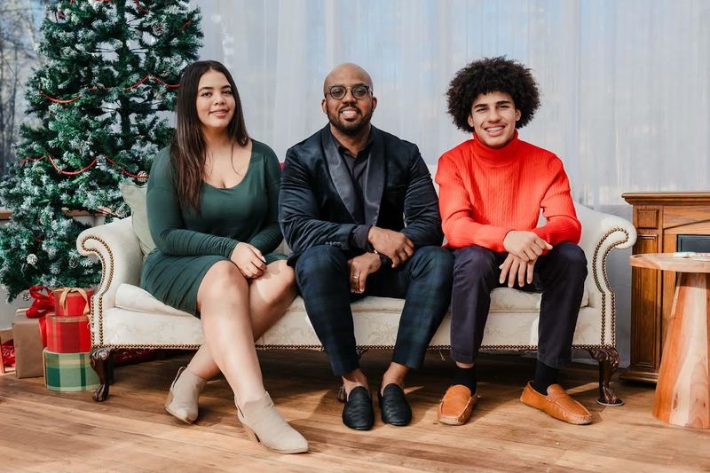 Caldwell with his son and daughter.