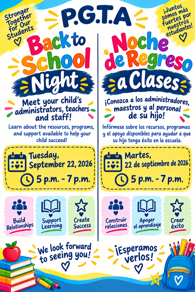 PGTA Back to School Night/Noche de Regreso