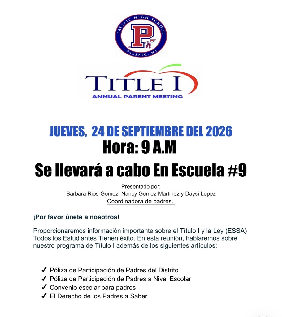 Please join us for an important Title I & ESSA Parent Meeting!