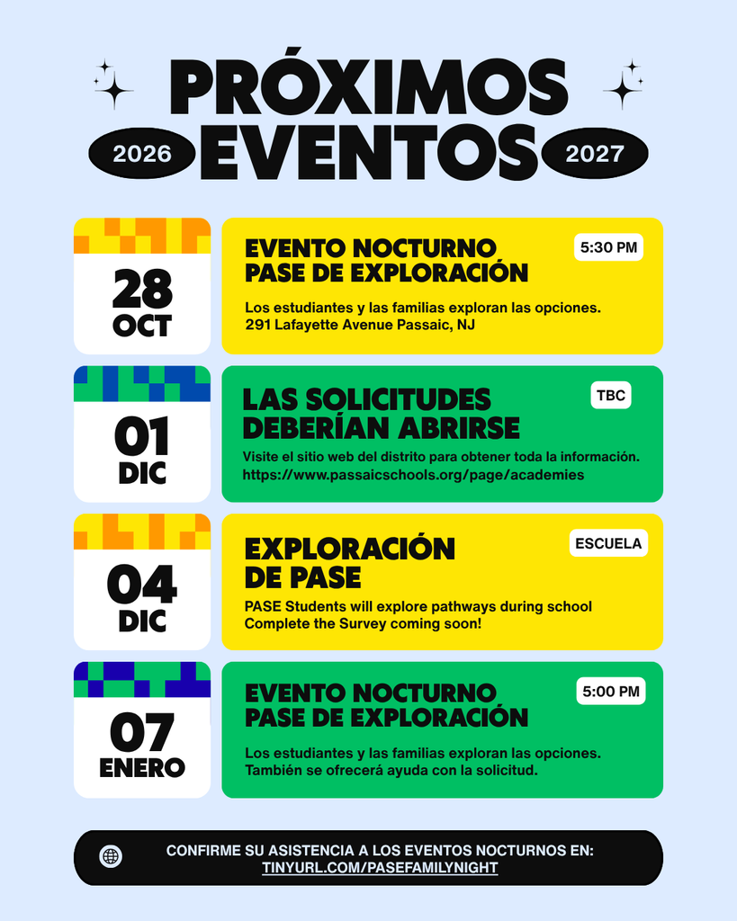 Calendar of Events in Spanish