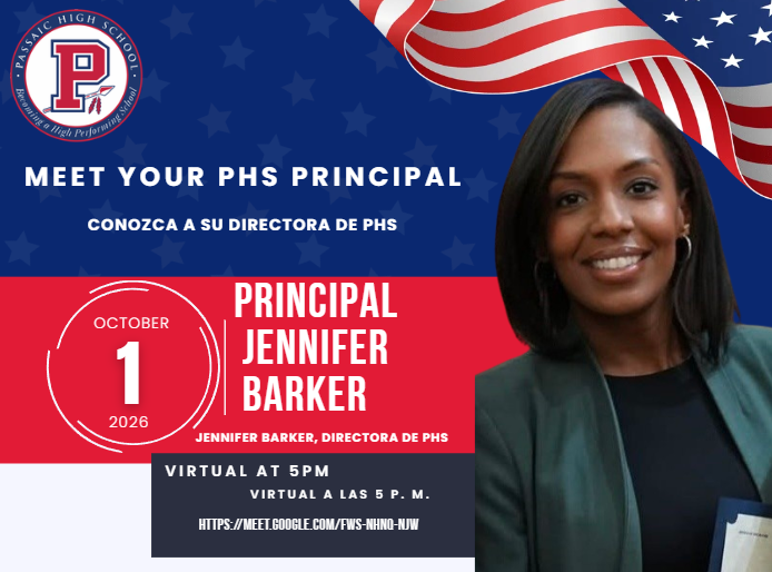 Meet your PHS Principal Virtually. Thursday, October 1 at 5pm