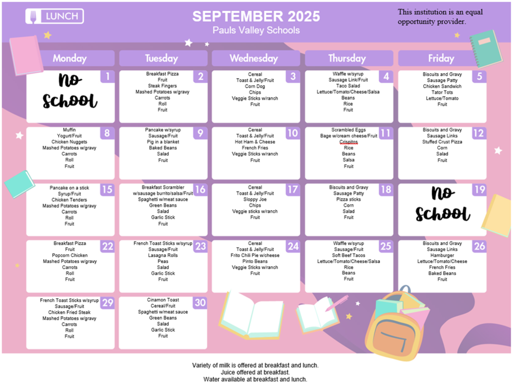 sept menu