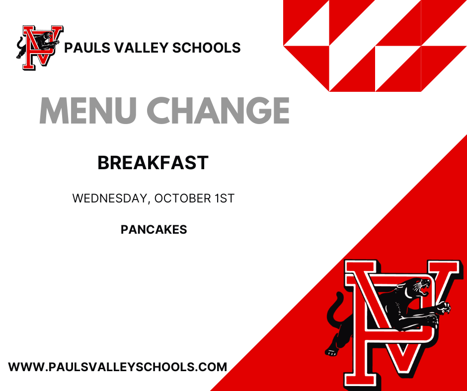 MENU CHANGE