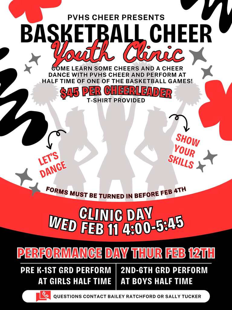 Blue and Red Illustrative Cheerleading Tryouts Poster