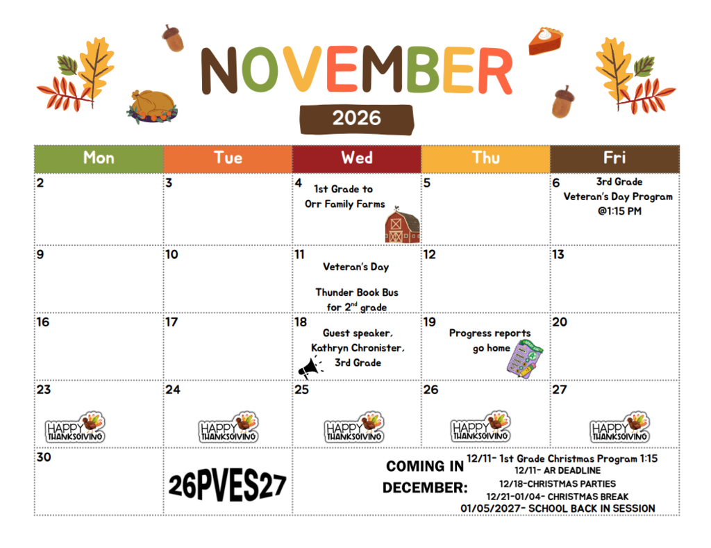 November Calendar