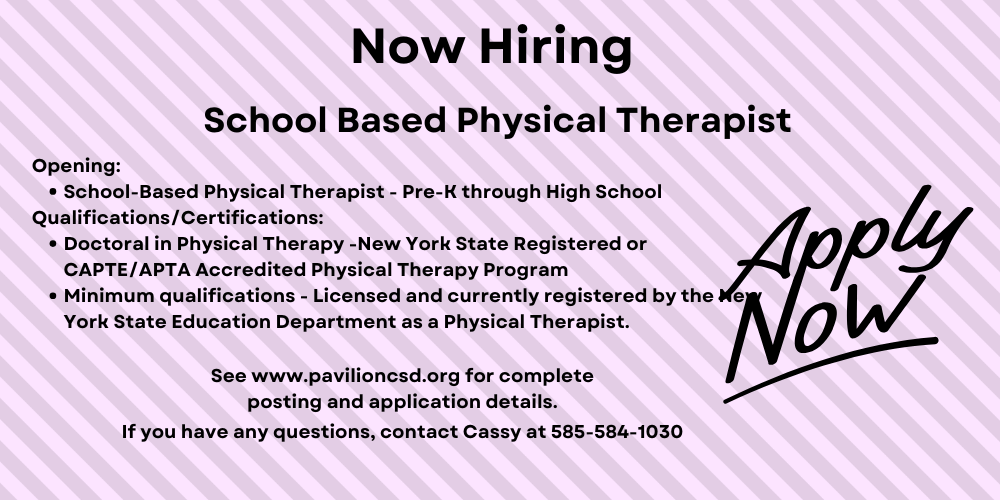 Now hiring Physical Therapist