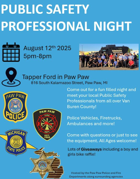 Public Safety Professional Night, 8-12-25 5pm-8pm