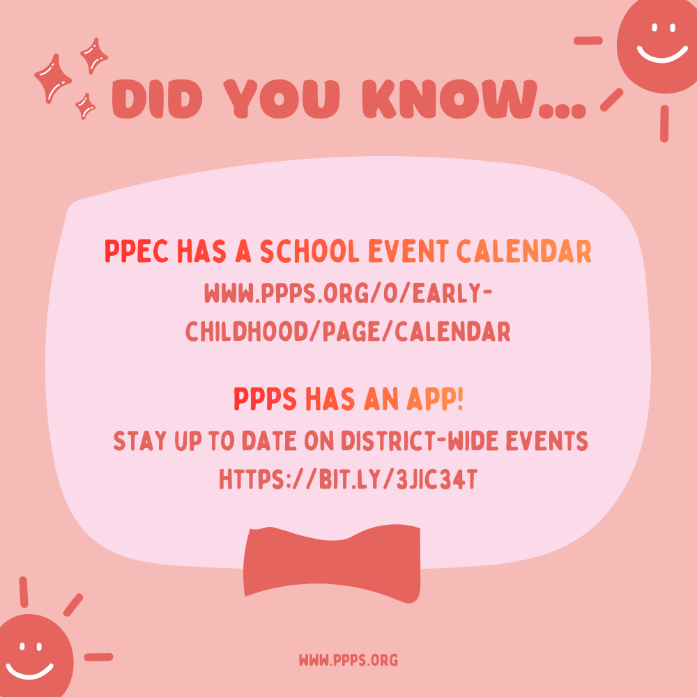 Link for PPEC Event Calendar & Link for PPPS App