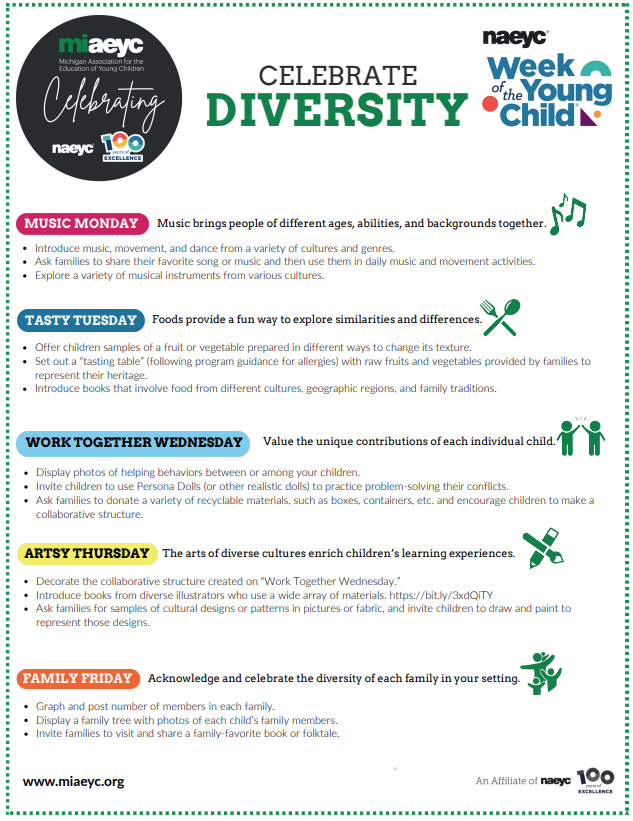 Celebrate Diversity during the Week of the Young Child 2026
