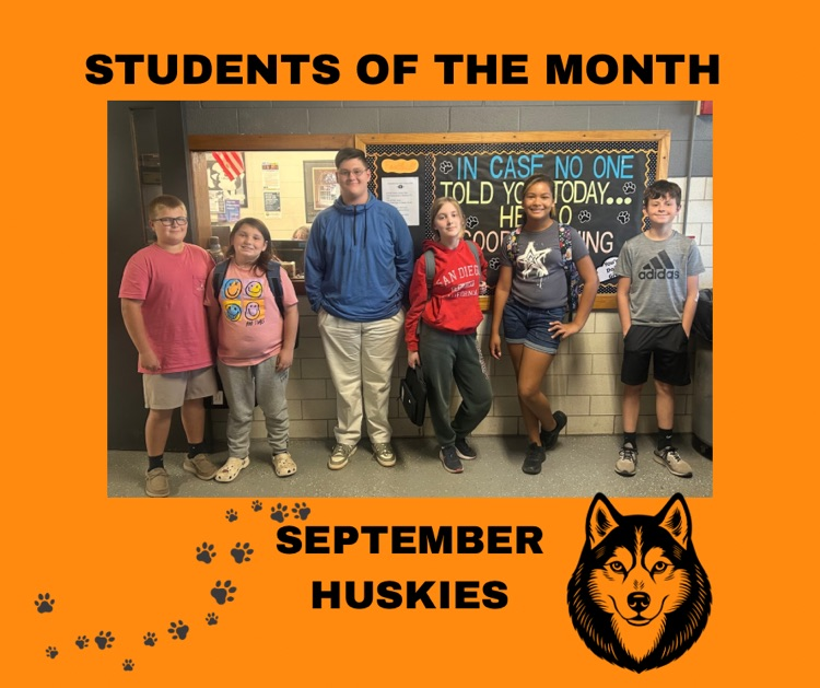 September Students Of the Month at Pawhuska Junior High 