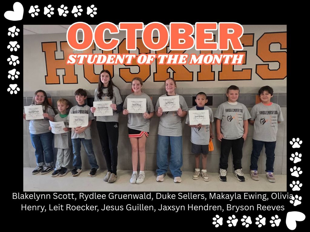 October Students of the Month