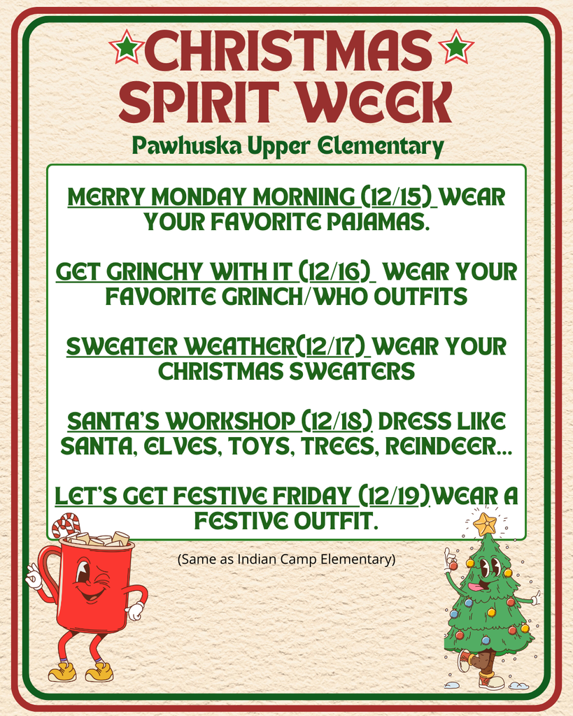 Spirit Week Next Week