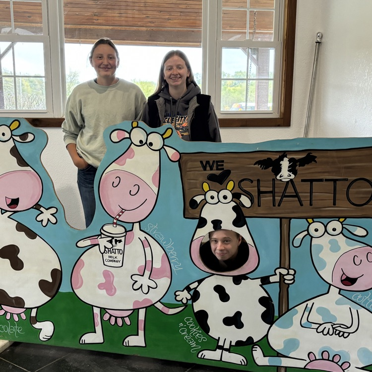 Photo with a cow face cutout
