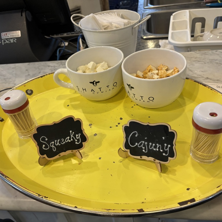 Platter of cheese samples