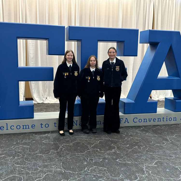 large FFA letters with girls
