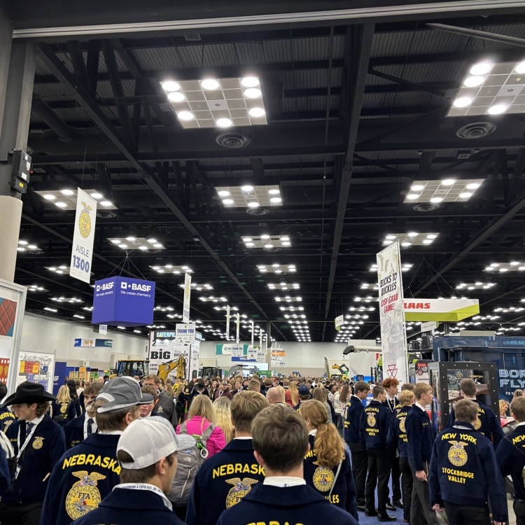 a crowd of students with FFA jackets
