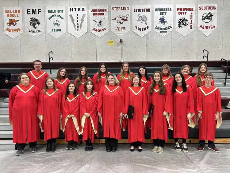choir in red robes