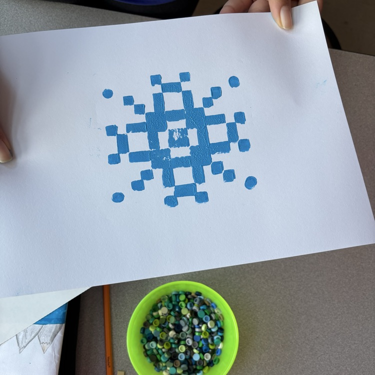Print of snowflake.
