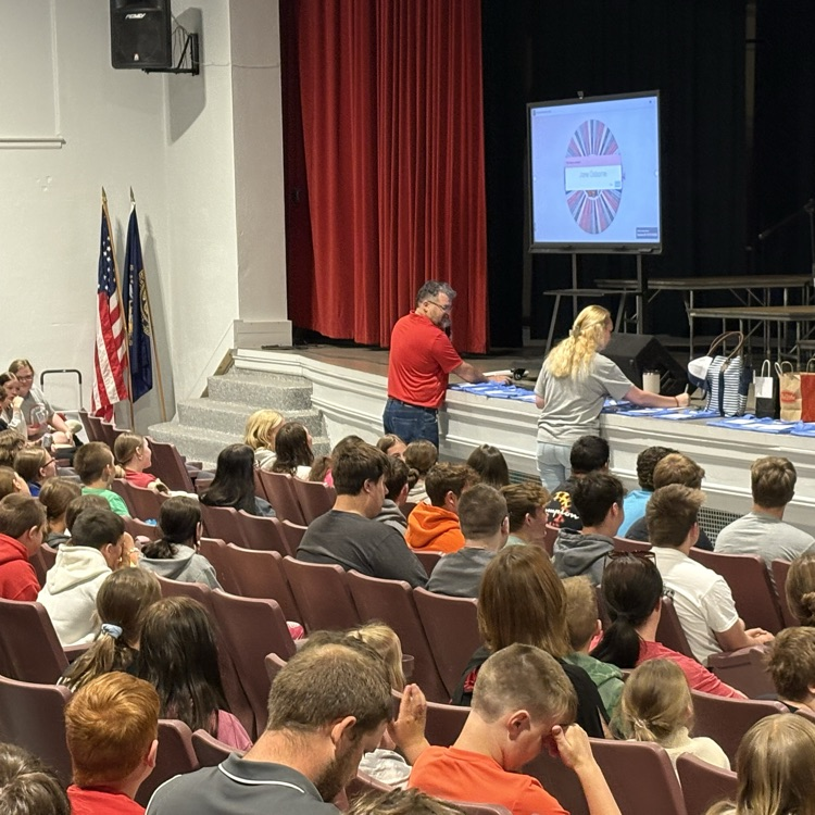 students in auditorium