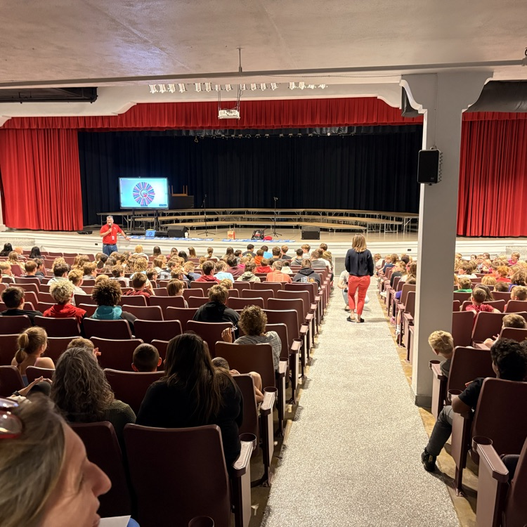 students in auditorium