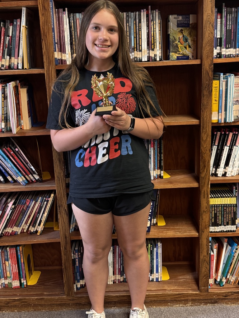 student with trophy