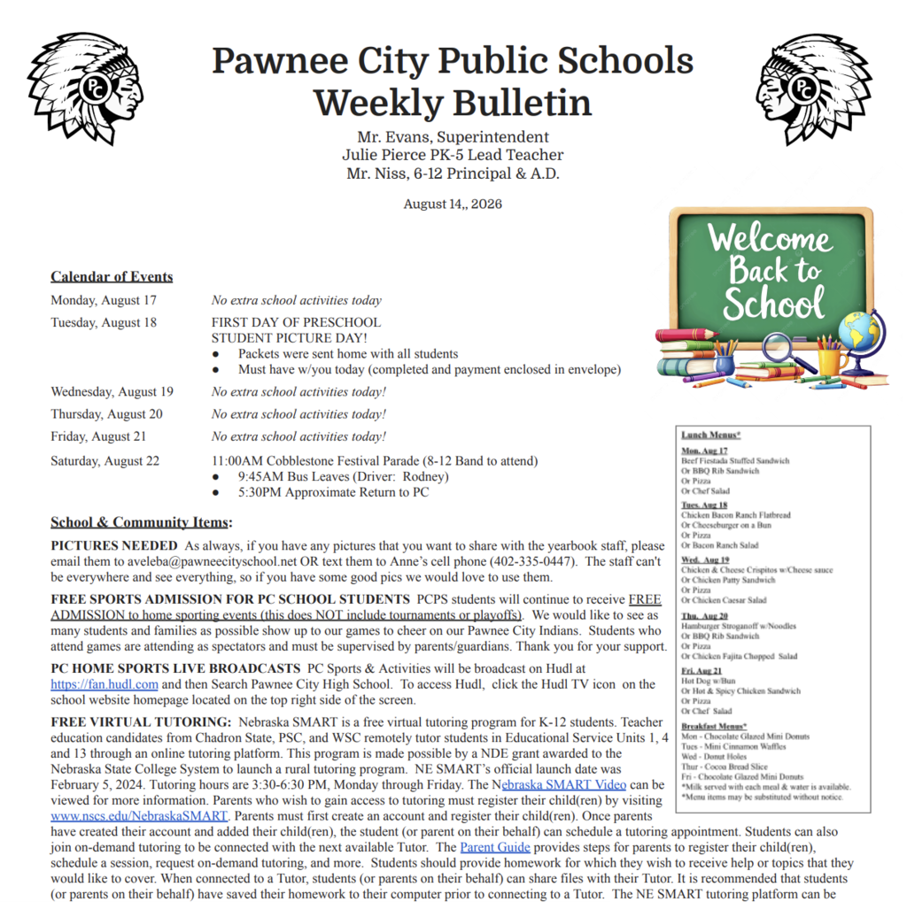 weekly bulletin